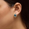 SOHI Women's Sapphire Blue The Midnight Loop Stud Earrings - 3 of 4