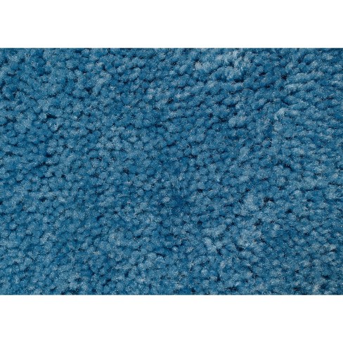 Traditional Plush Sea Foam Washable Nylon Bathroom Rug Runner - On