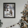 Finishing Touch on the Snowman Black Framed Wall Art for Living Room,Wall Art Print for Home Decor,Wall Art by Jo Moulton - 4 of 4