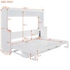 LOVMOR Murphy Bed with Hydraulic Lift, Desk Design & a built-in storage space for Bedroom, small apartments, studio rooms or multifunctional spaces - 3 of 4