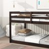 CAVINAS Twin Over Twin Platform/Floor Bunk Bed with Ladder,Solid Rubber Wood Bed Frame for Kids Room,Bedroom - 3 of 4