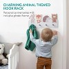 LunaLulinlk Wall Mounted Coat Rack - Robust Wooden Bag Rack with 4 Hooks - Decorative Wood Racks Ideal for Kids Bedroom Animals Design - 2 of 4