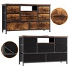 TV Stand for Bedroom,TV Media Console Table with 8 Drawers and Open Shelves for Living Room, Hallway - 3 of 4