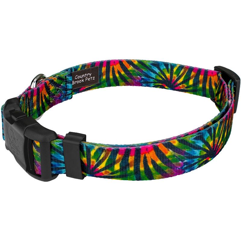 Country Brook Petz Deluxe Tie Dye Stripes Dog Collar - Made in The U.S.A., 4 of 7