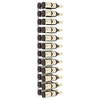 vidaXL Wall Mounted Wine Rack- White Iron, Modern Design for Kitchen, Pantry or Bar, Holds 24 Bottles, Easy to Install - 3 of 4