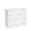 Hommoo Small White 4-Drawer Nightstand, 26" Wide – Nursery & Bedroom Chest, Rose-Gold Handles, Anti-Tip - 4 of 4