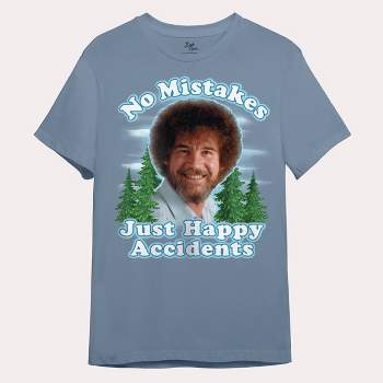 Men's Bob Ross Happy Accidents Short Sleeve T-Shirt - Blue