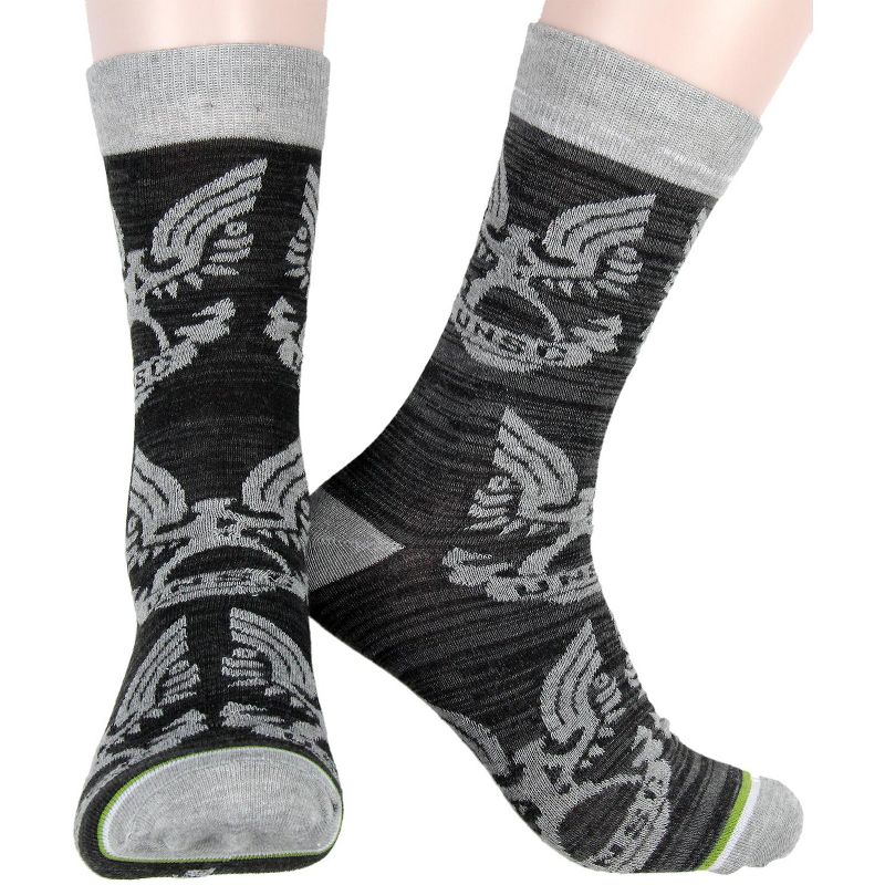 Halo Socks Men's Video Game Gaming UNSC Master Chief Patterns 2 Pack Crew Socks Multicoloured, 3 of 5