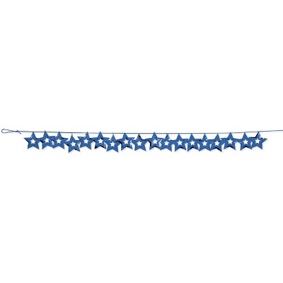  Blue Stars Foil Garland 