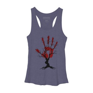Women's Design By Humans Halloween Tree By aisenArt Racerback Tank Top - 1 of 3