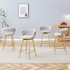 Infurnic Patio Counter and Bar Stools Soft 4 Sets, Suitable for Restaurant and Bar Use, Casual Seating in Living Room, Dark Gray, 20.4"*15"*34.6" - 2 of 4