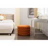 CENGHU Soft Velvet Round Ottoman, Bedroom End Bench, Velvet Ottoman Entryway Footstool, End Bench, Ottoman Bench for Living Room & Bedroom - 3 of 4
