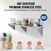 VEVOR 18" x 72" Stainless Steel Shelf, Wall Mounted Floating Shelving with Brackets, 500 lbs Load Capacity Commercial Shelves - 3 of 4