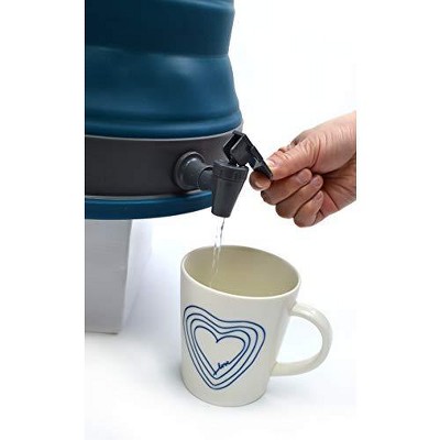 Deep Blue Collapsible Portable Water Carrier with Handle, 12.5L