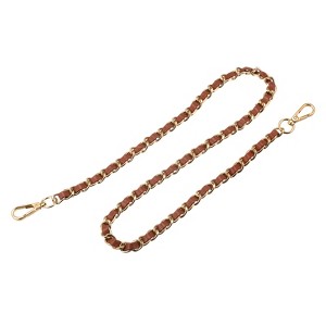 Unique Bargains Metal Corrosion-Resistant PU Leather Purse Flat Chain Straps - 1 of 3