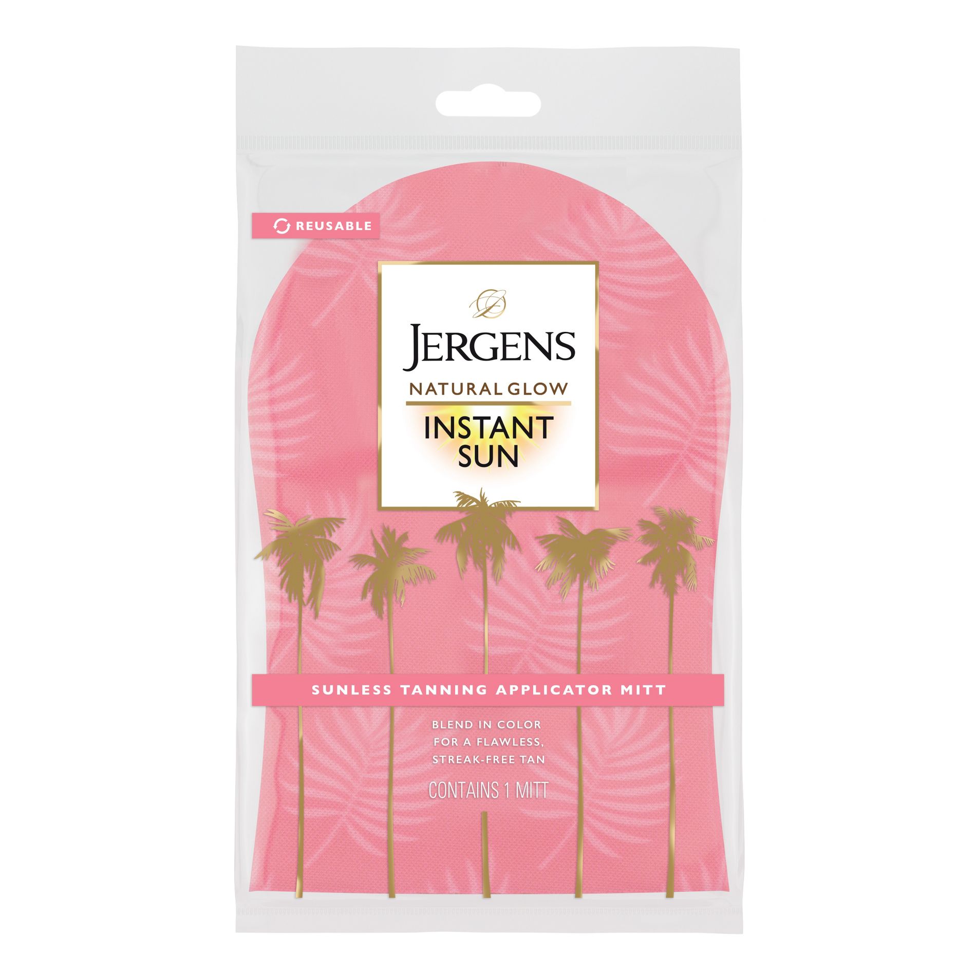 Jergens Natural Glow Instant Sun Application Mitt For Self Tanners, Streak-Free Sunless Tanning Glove