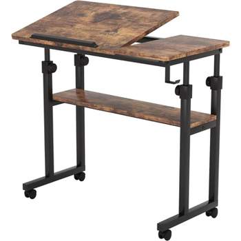 Tribesigns Portable Mobile Desk, Height-Adjustable Laptop Table