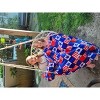 Plazatex Patriotic Patchwork Micro plush Decorative All Season Blue Color 50" X 60" Throw Blanket - 3 of 3