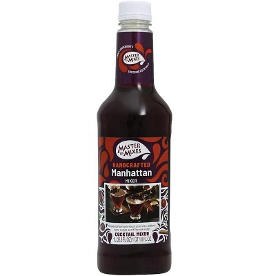 Master of Mixes Manhattan Mixer - Ready to Use - 1 Liter Bottle (33.8 Fl Oz) - Mixer Perfect for Bartenders and Mixologists