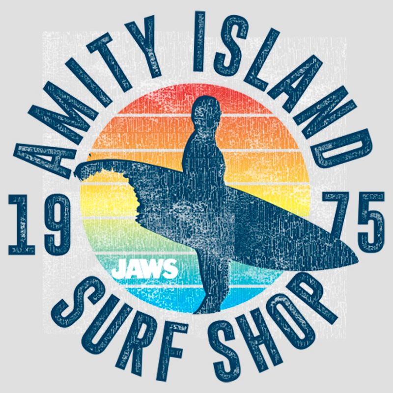 Women's Jaws Retro Amity Island Surf Shop Racerback Tank Top, 2 of 5