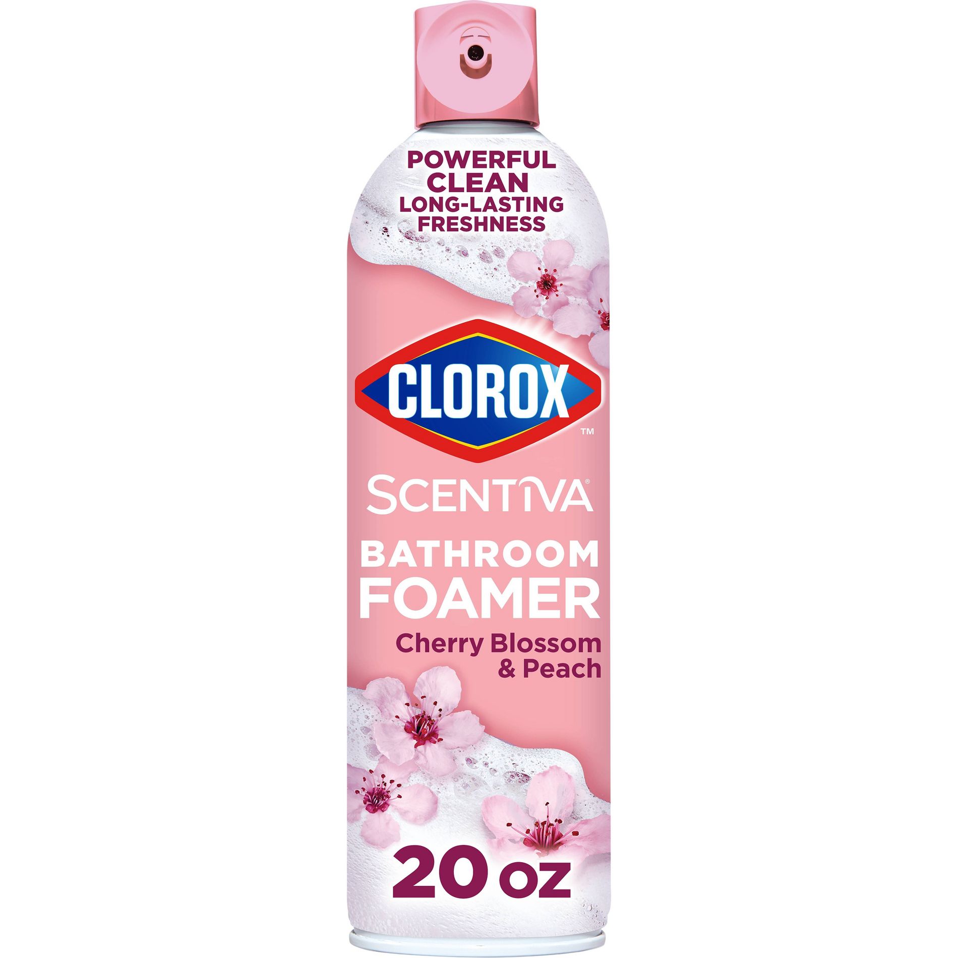 Clorox Scentiva Bathroom Foamer Aerosol Cherry Blossom & Peach