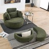 VYNXARIA VYNXARIA 39"W Oversized Swivel Chair with moon storage ottoman and 4 pillows,green - 2 of 4