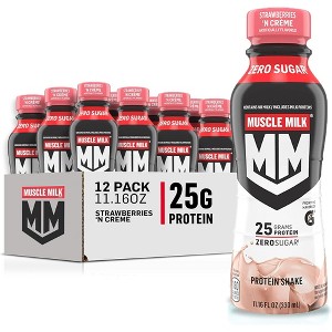 Muscle Milk Genuine Shake, Strawberry - 11.16 Fl Oz Bottle (Pack of 12) - 1 of 4