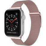 Worryfree Gadgets Metal Mesh Magnetic Apple Watch Band 45/44/42mm and 41/40/38mm Fashion Band with Sport Clasp for iWatch Series 8 7 SE 6 5 4 3 2 1