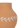 White Floral Vase Terracotta by Foreside Home & Garden - 3 of 4