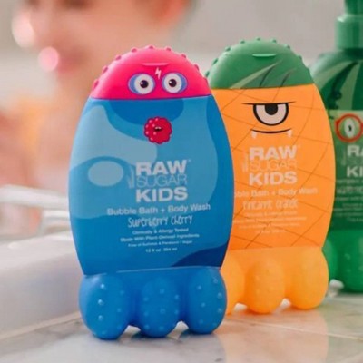 Raw Sugar Kids Bubble Bath + Body Wash - SuperBerry Cherry - 12 fl oz_3