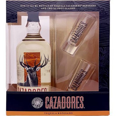 Cazadores Reposado Tequila with 2 Shot Glasses VAP - 750ml Bottle