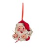 Kurt S. Adler 5.0 Inch Retro Wooden Santa Head Vintage Look Tree Ornaments - 2 of 4