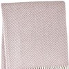 HomeRoots 51" X 67" Pink Cotton Woven Herringbone Throw Blanket with Fringe - 4 of 4