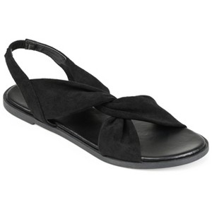 Journee Collection Womens Deleece Tru Comfort Foam Sling Back Low Block Heel Sandals Black 6.5 - 1 of 4