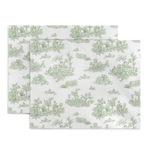 Evanjelina & Co Toile De Jouy Sage Placemats - Deny Designs - 1 of 3