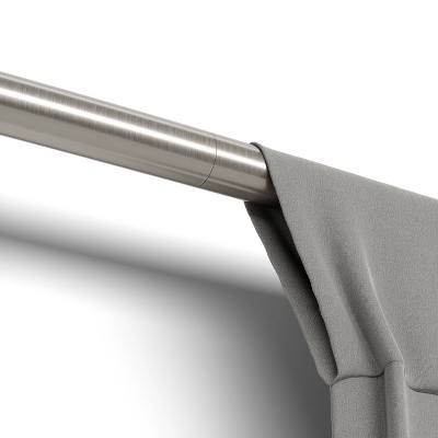 Zen Nickel Adjustable Metal Curtain Rod 32"-64"