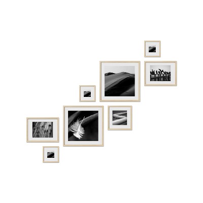Haus and Hues Carleton Gallery Wall Frame Set with Real Glass and Mat
