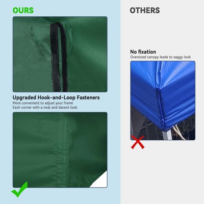 Green Polyester 10'x10' Dual-Tier Gazebo Canopy Replacement