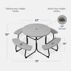 Best Choice Products 8-Person Circular Outdoor Picnic Table w/ 4 Benches, Umbrella Hole, 2000lb Capacity - 2 of 4