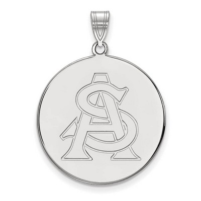 Black Bow Jewelry 10k White Gold Arizona State Sun Devils NCAA Extra Large Pendant