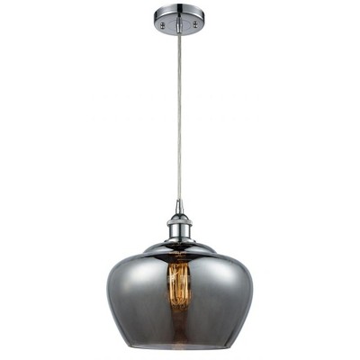 Fenton - 1 Light Cord Hung Mini Pendant In Industrial Style-11 Inches Tall and 11 Inches Wide