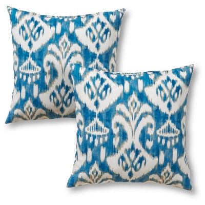 ikat blue pillows