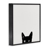 Stupell Industries Black Cat Peeking From Below Framed Giclee Art - 3 of 4
