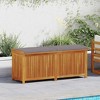vidaXL Cushion Box Brown Solid Acacia wood Large Storage Cushion Box - 3 of 4