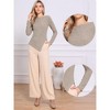 INSPIRE CHIC Women's Long Sleeve Boat Neck Irregular Casual Knit Sweater - 2 of 4