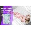 JEFFRICO Womens Nightgowns Short Sleeve Sleepwear Soft Pajama Dress Nightshirts - 2 of 4