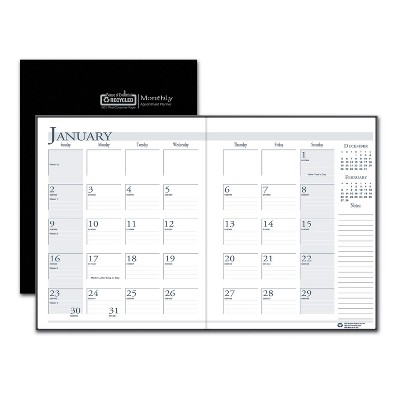 House of Doolittle Recy Ruled Planner w/Stitched Leatherette Cover 10x7 BK 2021-2023 260602