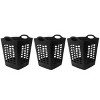 3 Pack 1.6 Bushel Flexible Square Plastic Laundry Hamper - 2 of 4