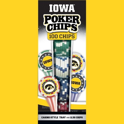 MasterPieces Casino Style 100 Piece Poker Chip Set - NCAA Iowa Hawkeyes
