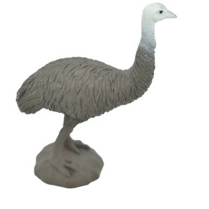 Collectible Wildlife Gifts | Emu, Australian Bird Plastic Educational Toy,  Realistic Figure,  Model,  Replica Gift 4.75" F1755 B42 - 1 of 4